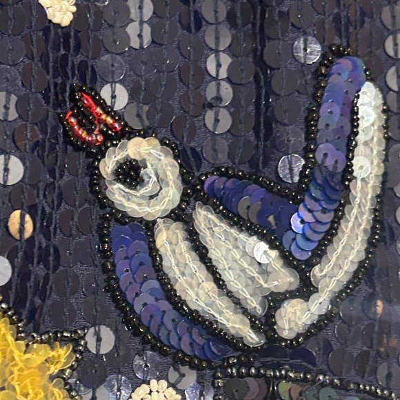 Festive Sequin Snowman Vest Quaker Factory Christmas - Picture 3 of 5